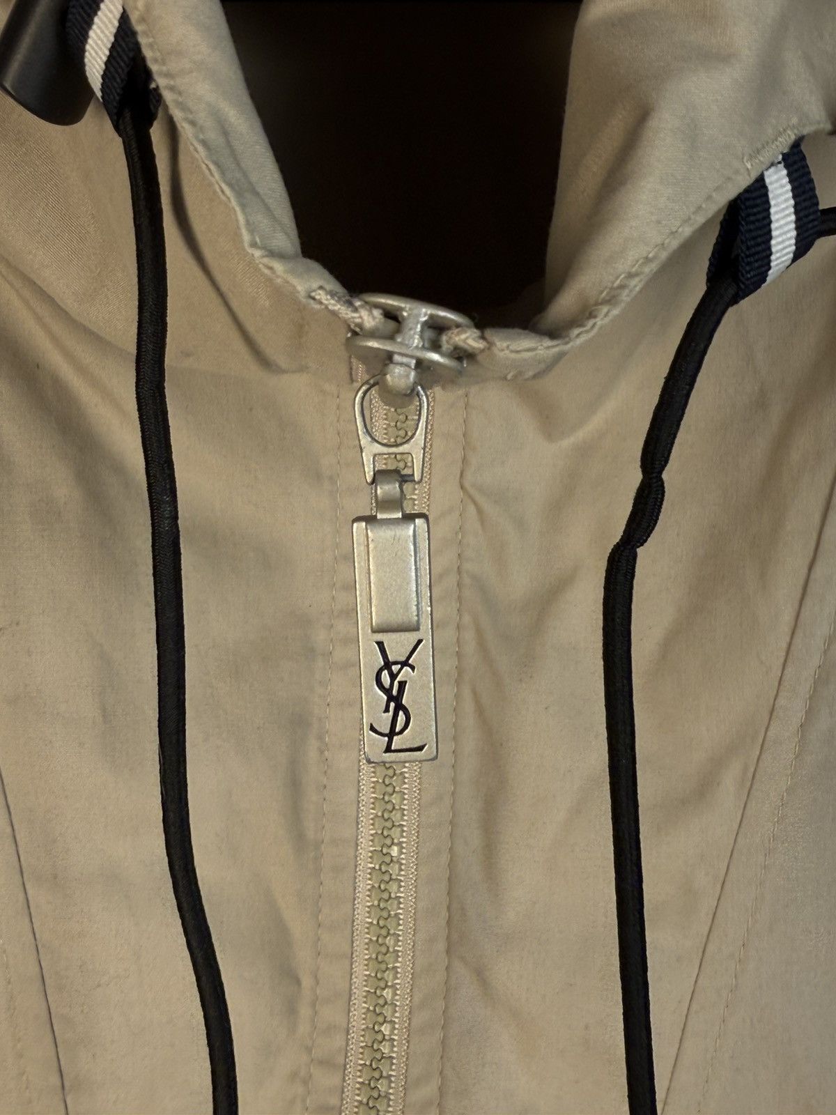 Yves Saint Laurent Spring YSL Anorak Beige Jacket Summer Vintage Yves Saint Size US L / EU 52-54 / 3 - 3 Thumbnail