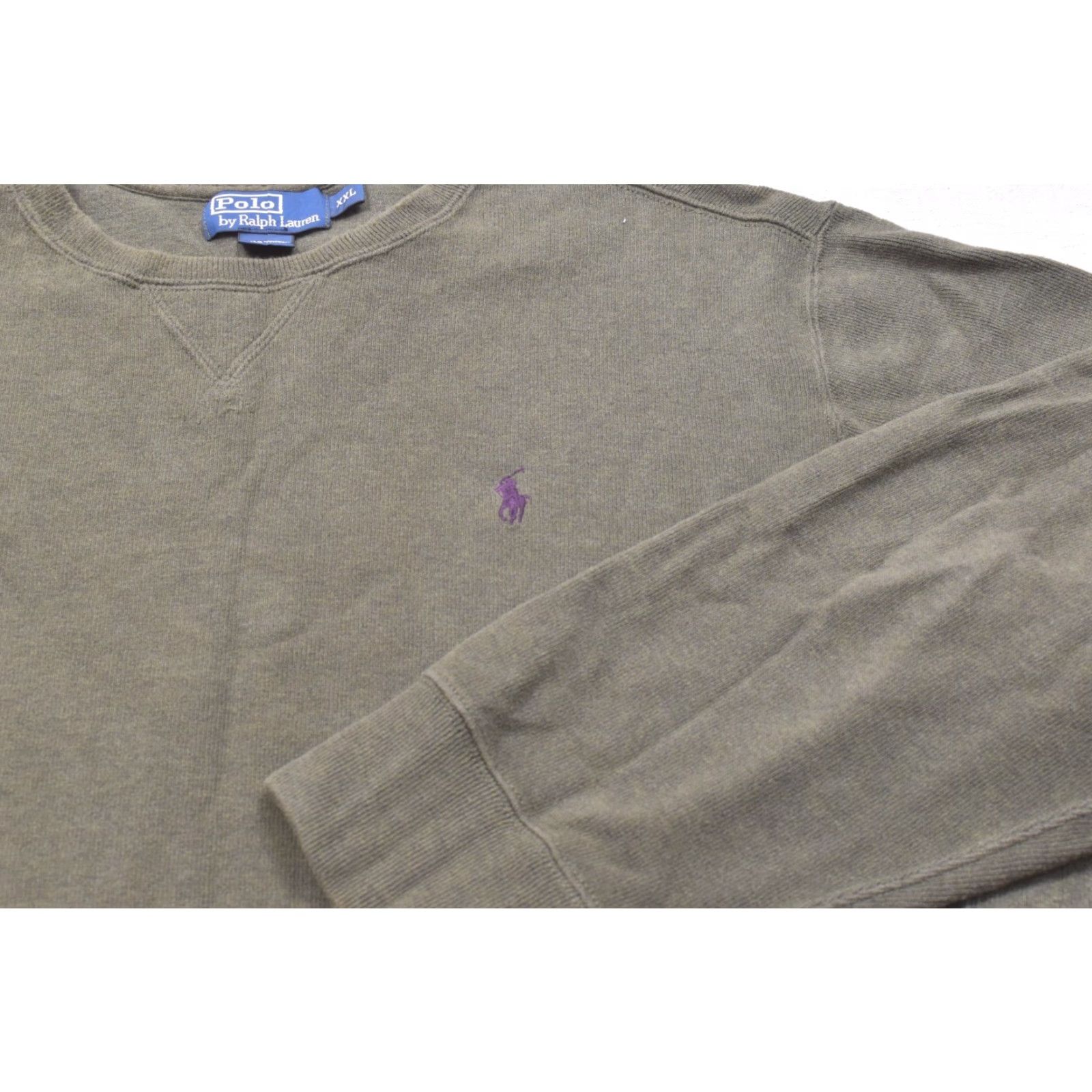 Polo Ralph Lauren Polo Ralph Lauren Sweater XXL Olive Green Crewneck 100% Cotton Pullover Mens Size US XXL / EU 58 / 5 - 5 Thumbnail