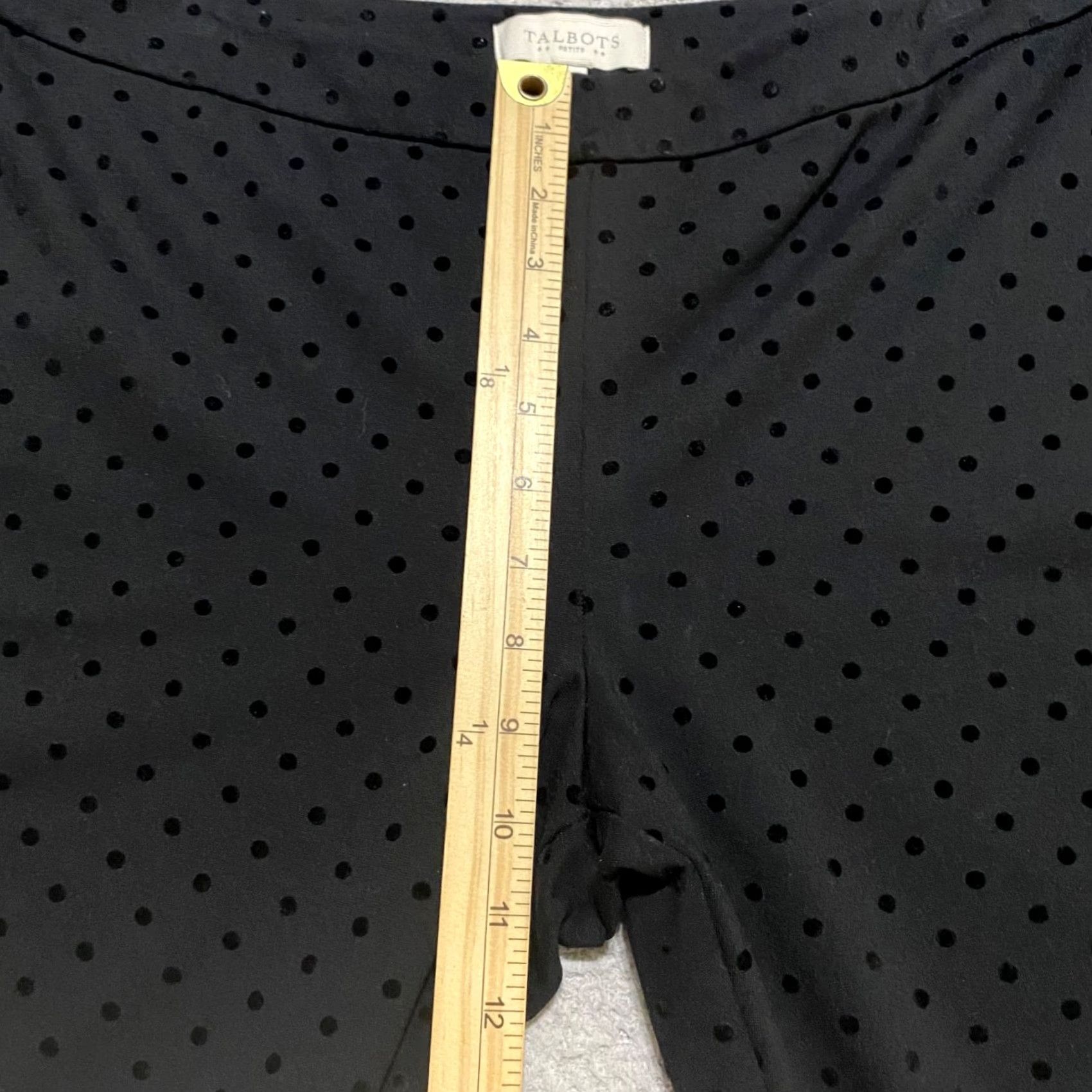 Talbots Talbots Pants Dress Pants Black 12P Petites Straight Flat Front Nylon Rayon Spandex Womens Professionals Carvy? Size 34" / US 12 / IT 48 - 7 Thumbnail