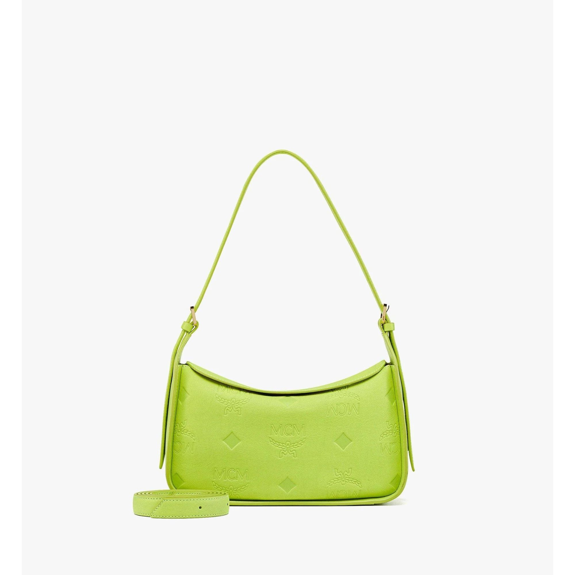 MCM o1mt1gz1224 Size: OS / Hobo Bag in Acid Green Size ONE SIZE - 1 Thumbnail