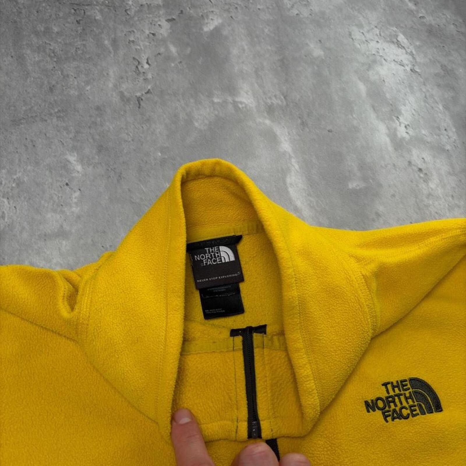 The North Face Y2K Yellow The North Face Fleece Quarter Zip Sweater Size US XXL / EU 58 / 5 - 5 Thumbnail