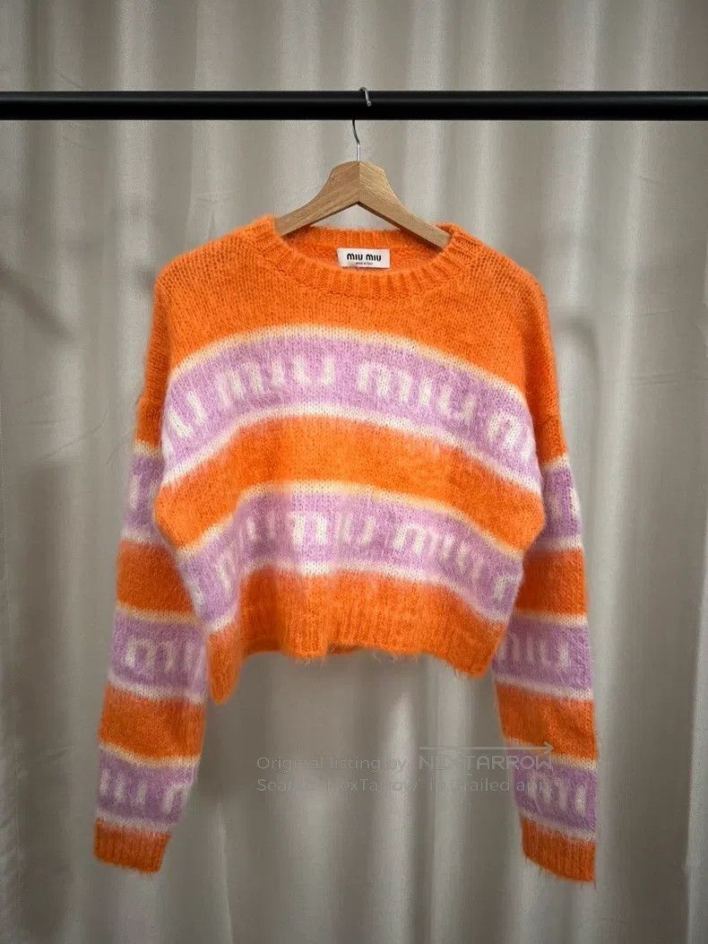Miu Miu Miu Miu 38 The barrage is full of orange mohair sweaters. Size M / US 6-8 / IT 42-44 - 1 Thumbnail