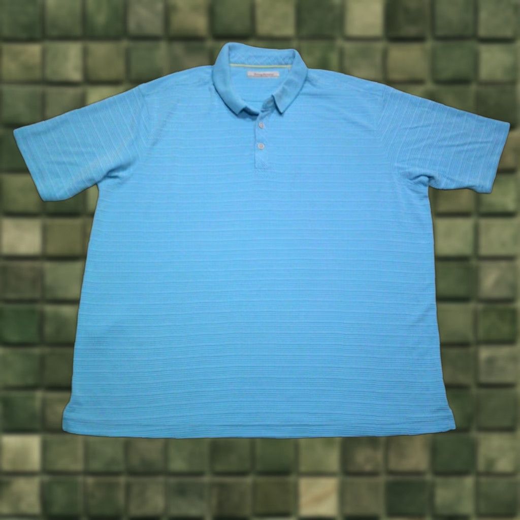 Tommy Bahama Tommy Bahama Polo Shirt Mens 2XL XXL Blue Corduroy Striped Shirt Size US XXL / EU 58 / 5 - 1 Thumbnail