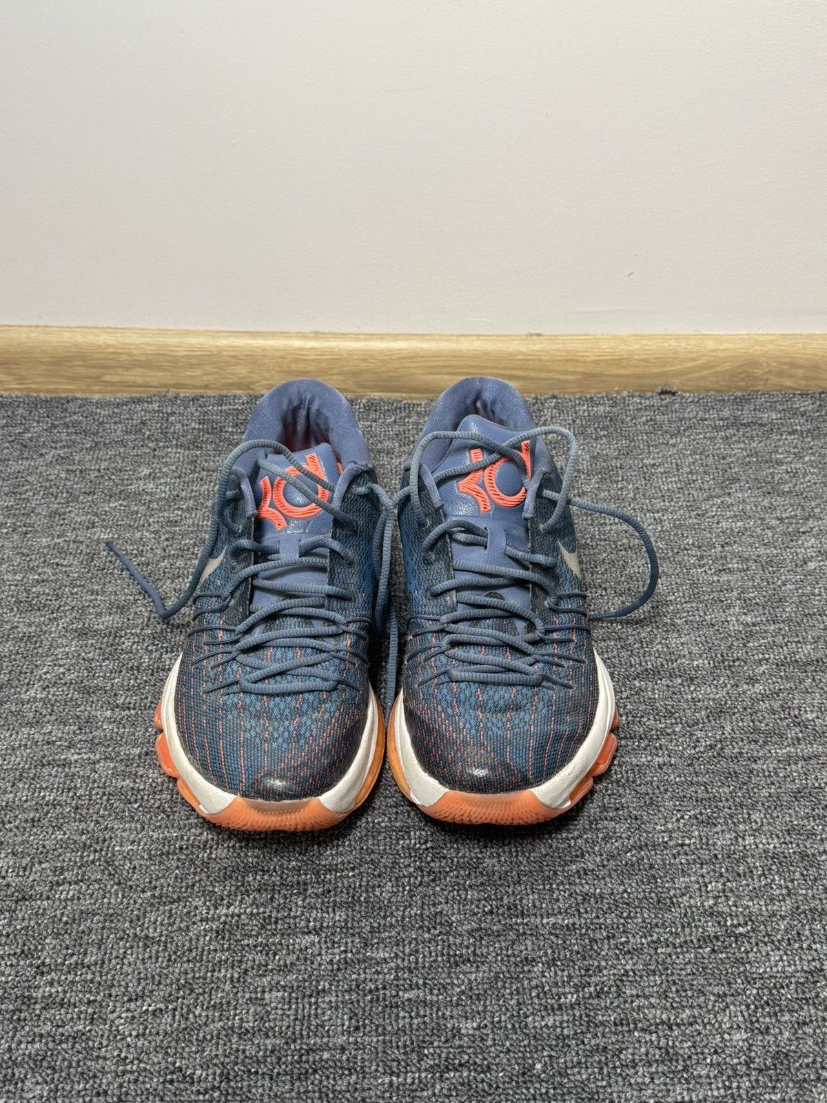 Nike Nike KD 8 Basketball Shoes Men's US 9 Blue Teal Orange Size US 9 / EU 42 - 4 Thumbnail