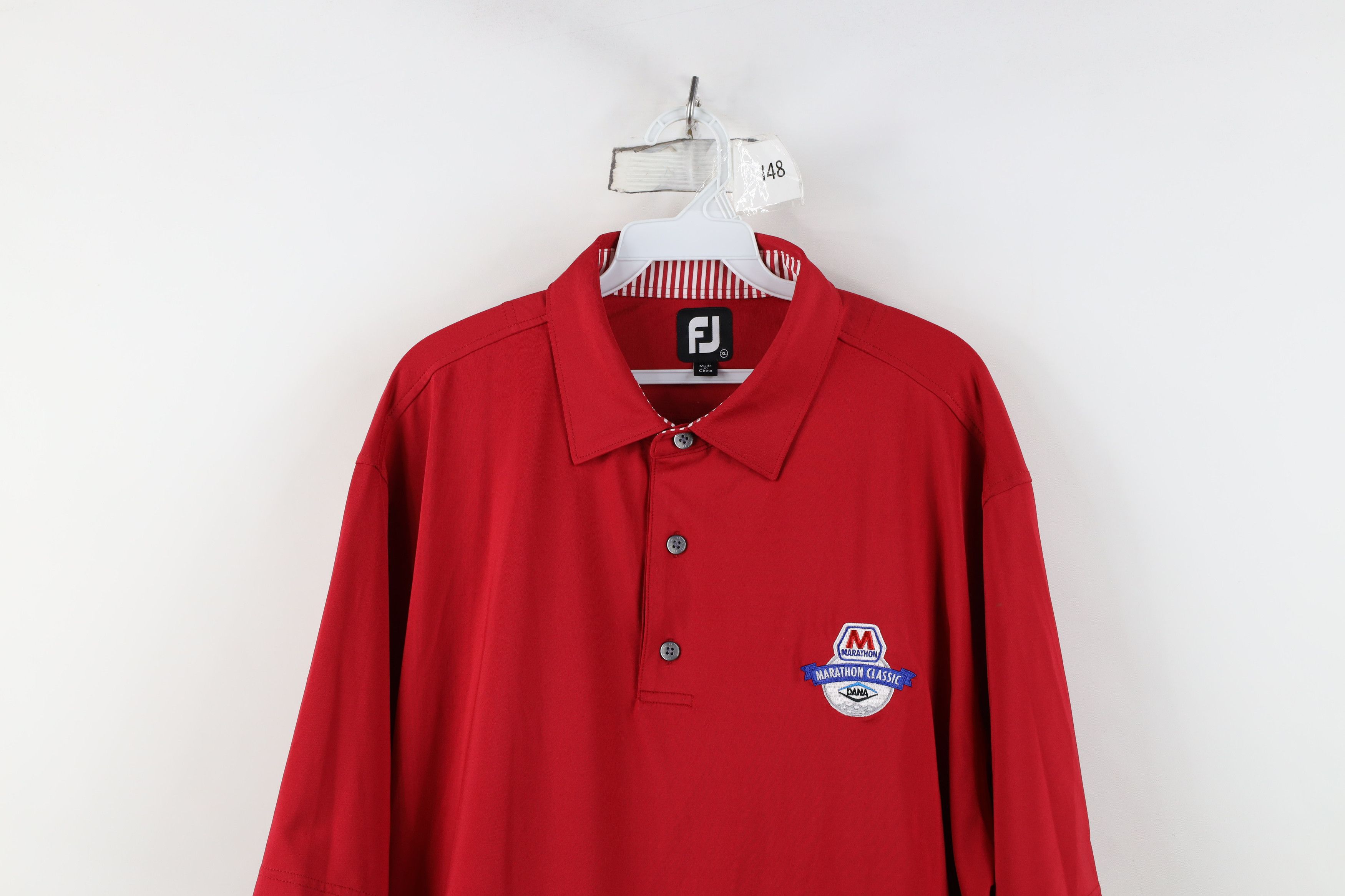 Footjoy FootJoy Logo Marathon Classic Golf Collared Polo Shirt Green Size US XL / EU 56 / 4 - 2 Thumbnail