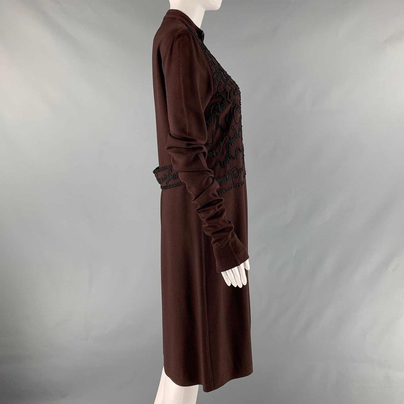Jean Paul Gaultier JEAN PAUL GAULTIER VINTAGE Brown Black Polyester Blend Dress Size M / US 6-8 / IT 42-44 - 3 Thumbnail