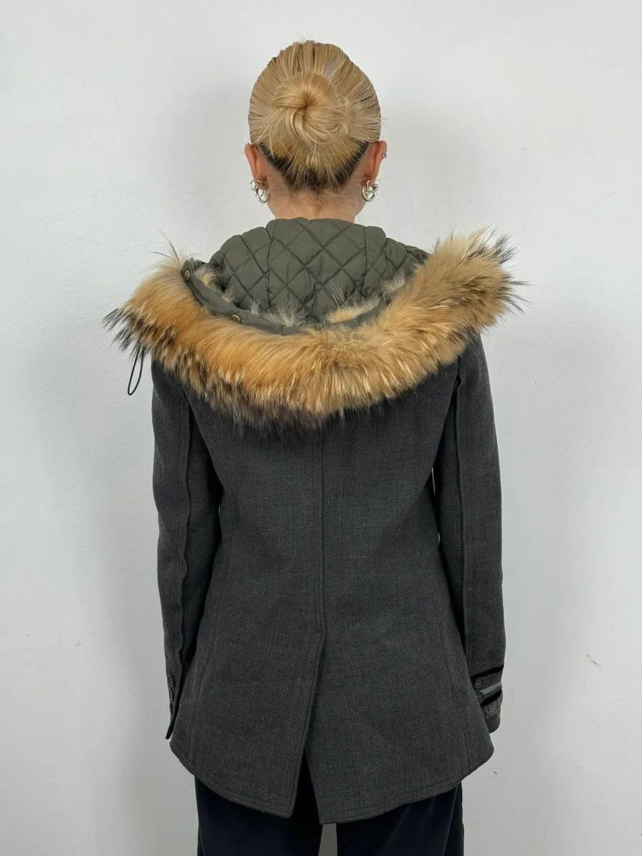 Dolce & Gabbana 2000s Dolce & Gabbana Grey Detachable Fur Hooded Coat Size XS / US 0-2 / IT 36-38 - 3 Thumbnail