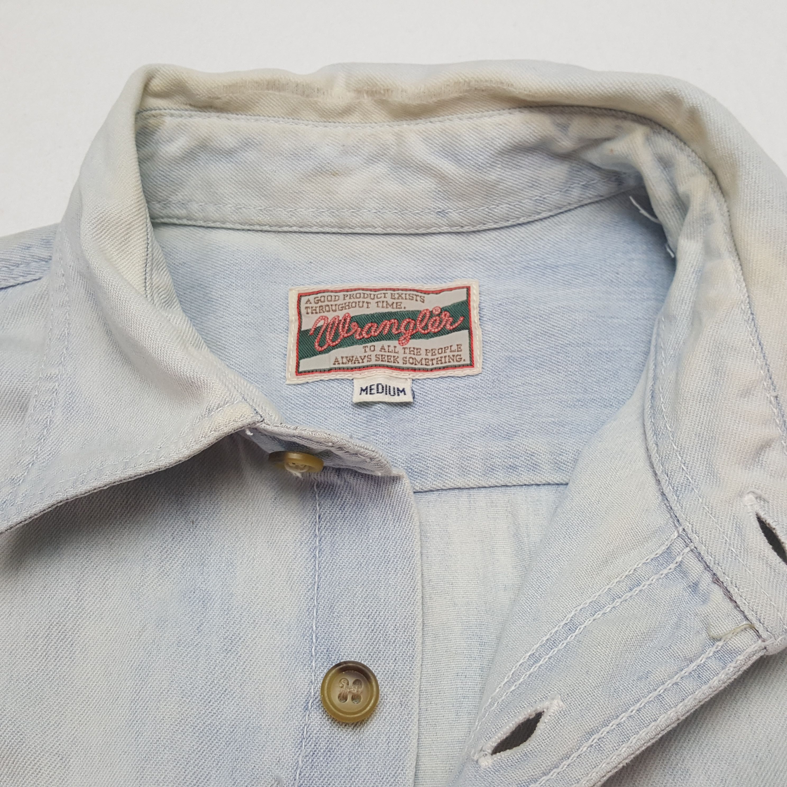 Wrangler Vintage Wrangler Western Style Denim Shirt C319N1 Size US L / EU 52-54 / 3 - 5 Thumbnail