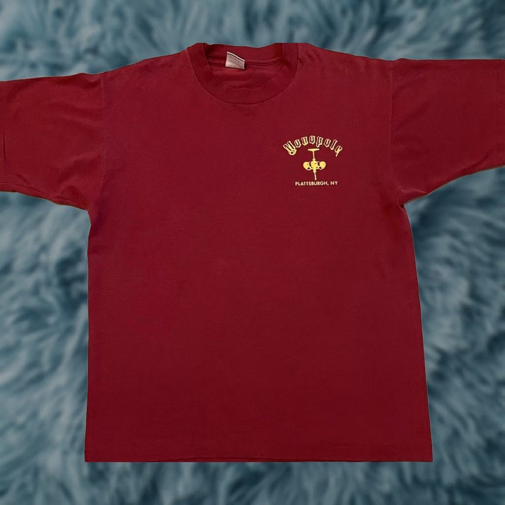 Vintage VINTAGE Monopole Bar Shirt M Red 80s 90s Plattsburgh NY Grunge Harley Motorcycle Rock Punk USA USA Hip Hop Retro Rock Shop Size US M / EU 48-50 / 2 - 1 Thumbnail