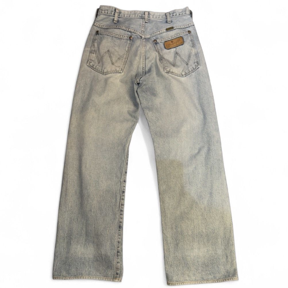 Denim & Co. Vintage 80s Selvedge Japanese Denim Wrangler Faded Wide Leg Size 28" / US 6 / IT 42 - 2 Thumbnail