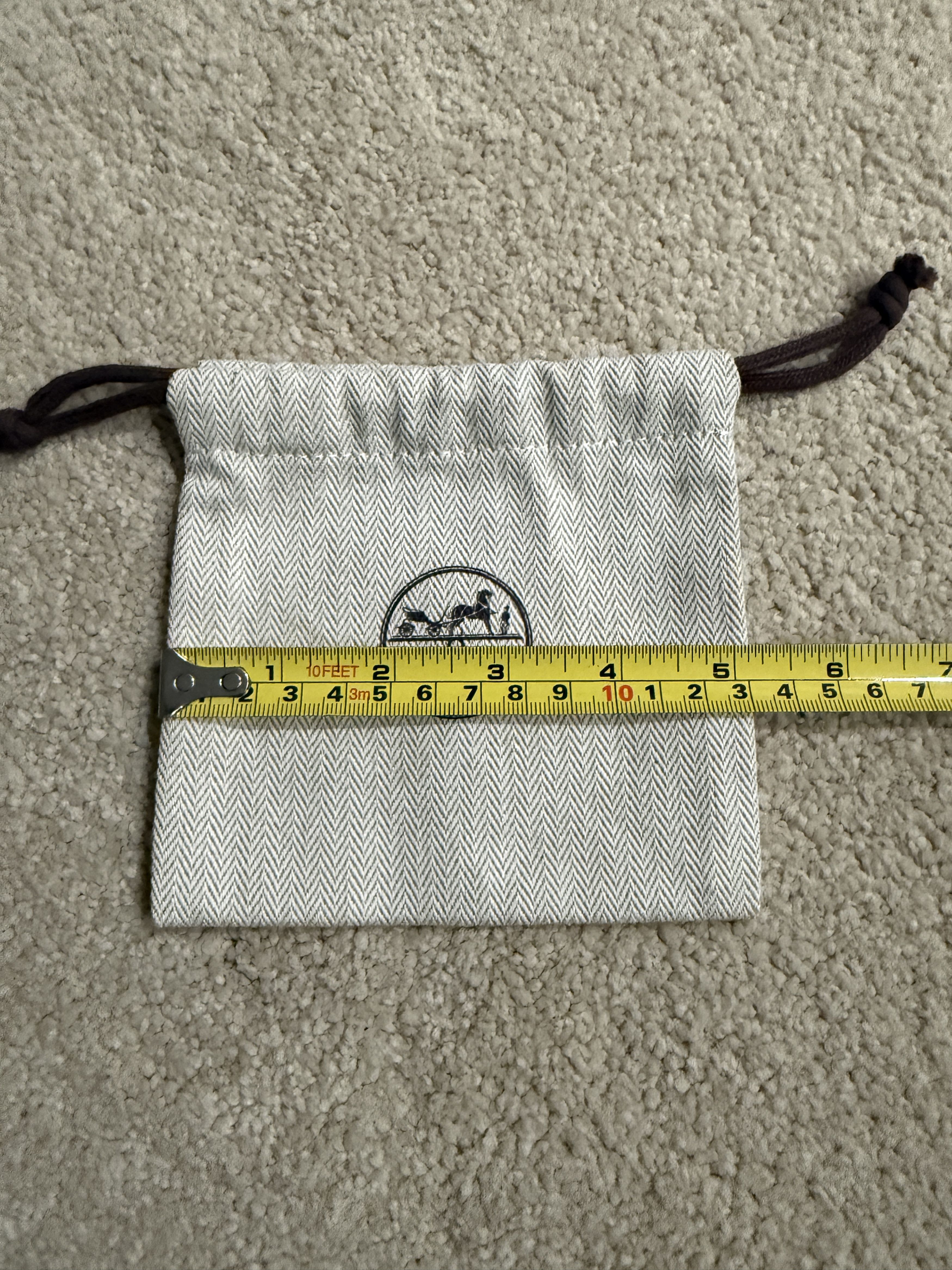 Hermes Authentic Hermes Herringbone Tweed Drawstring Storage Size ONE SIZE - 3 Thumbnail