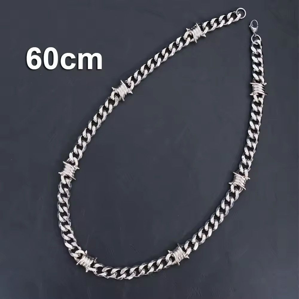 Jewelry 60 cm Barbed Wire Necklace Size ONE SIZE - 2 Thumbnail