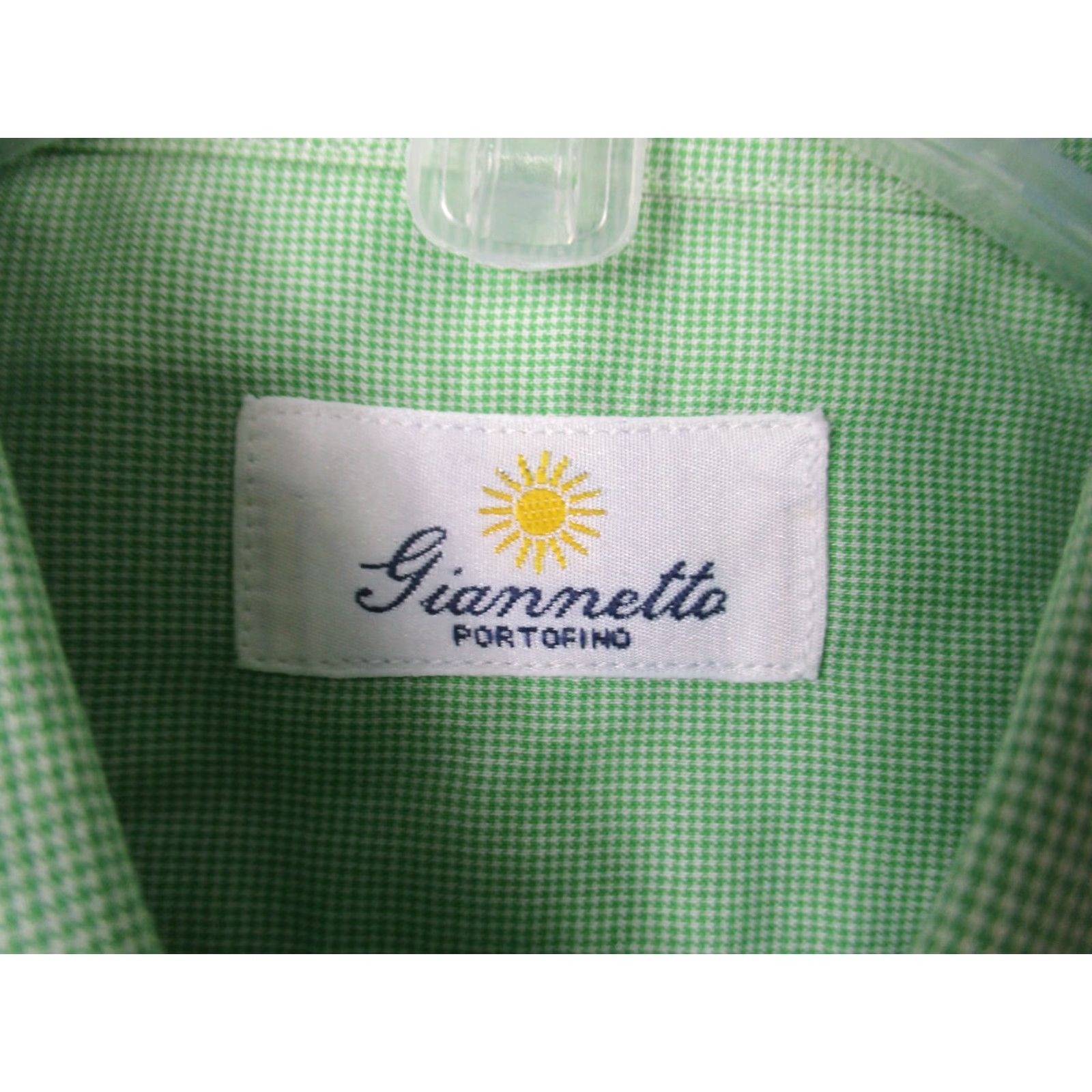 Vintage Giannetto Portofino Shirt Mens Medium Green Check Long Sleeve Made In Italy Size US M / EU 48-50 / 2 - 3 Thumbnail