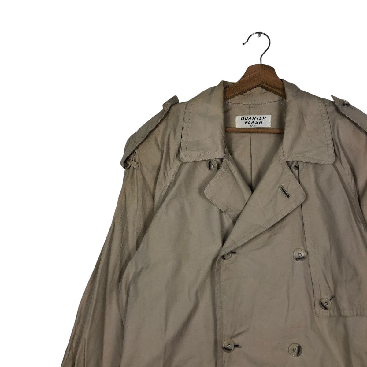 Japanese Brand 🔥VINTAGE TRENCH COATS DOUBLE BREAST QUARTER FLASH 4042331 Size US M / EU 48-50 / 2 - 10 Thumbnail