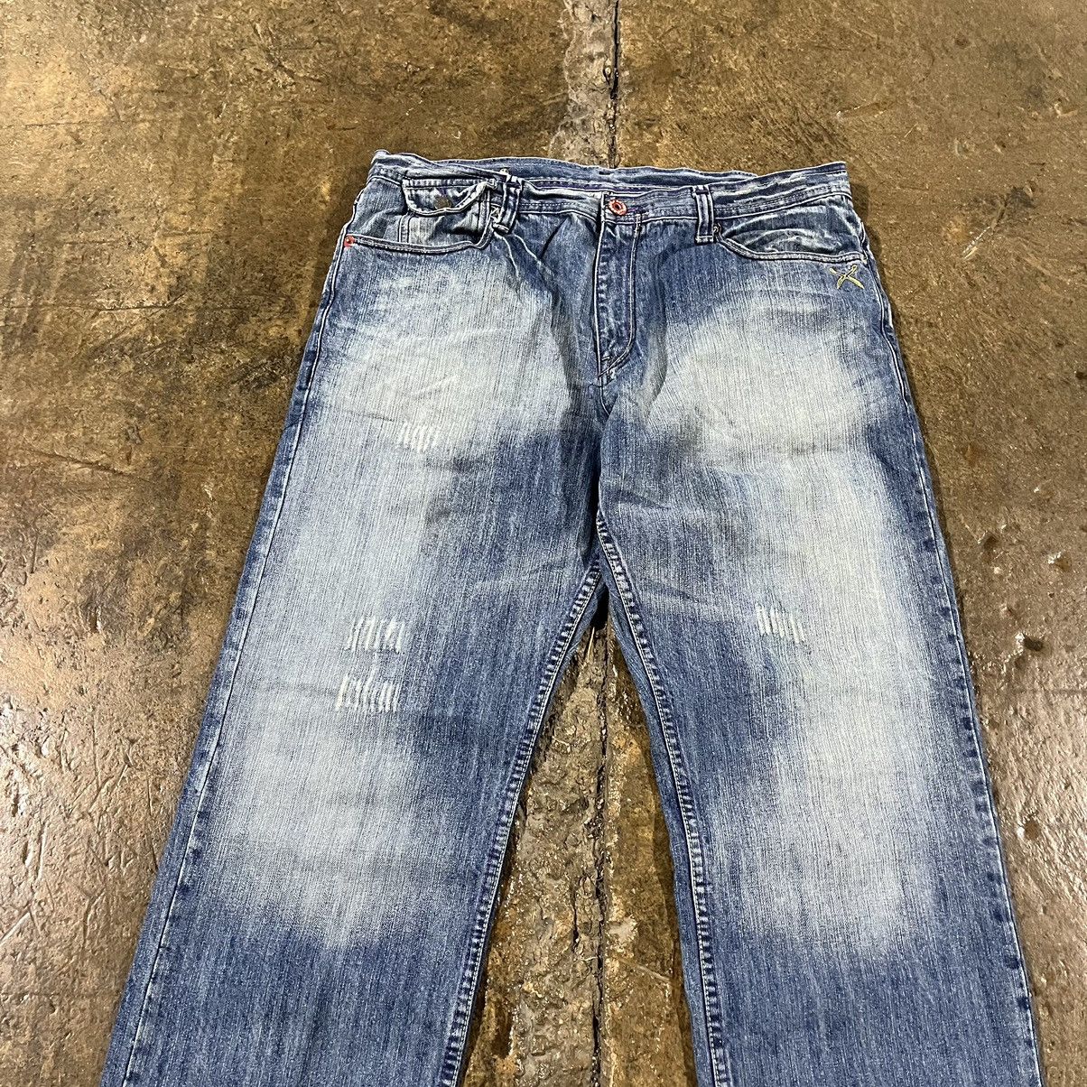 Ed Hardy × JNCO × Vintage Crazy Vintage Y2K Baggy Jeans JNCO Wide Leg Skater Unique Size US 38 / EU 54 - 10 Thumbnail