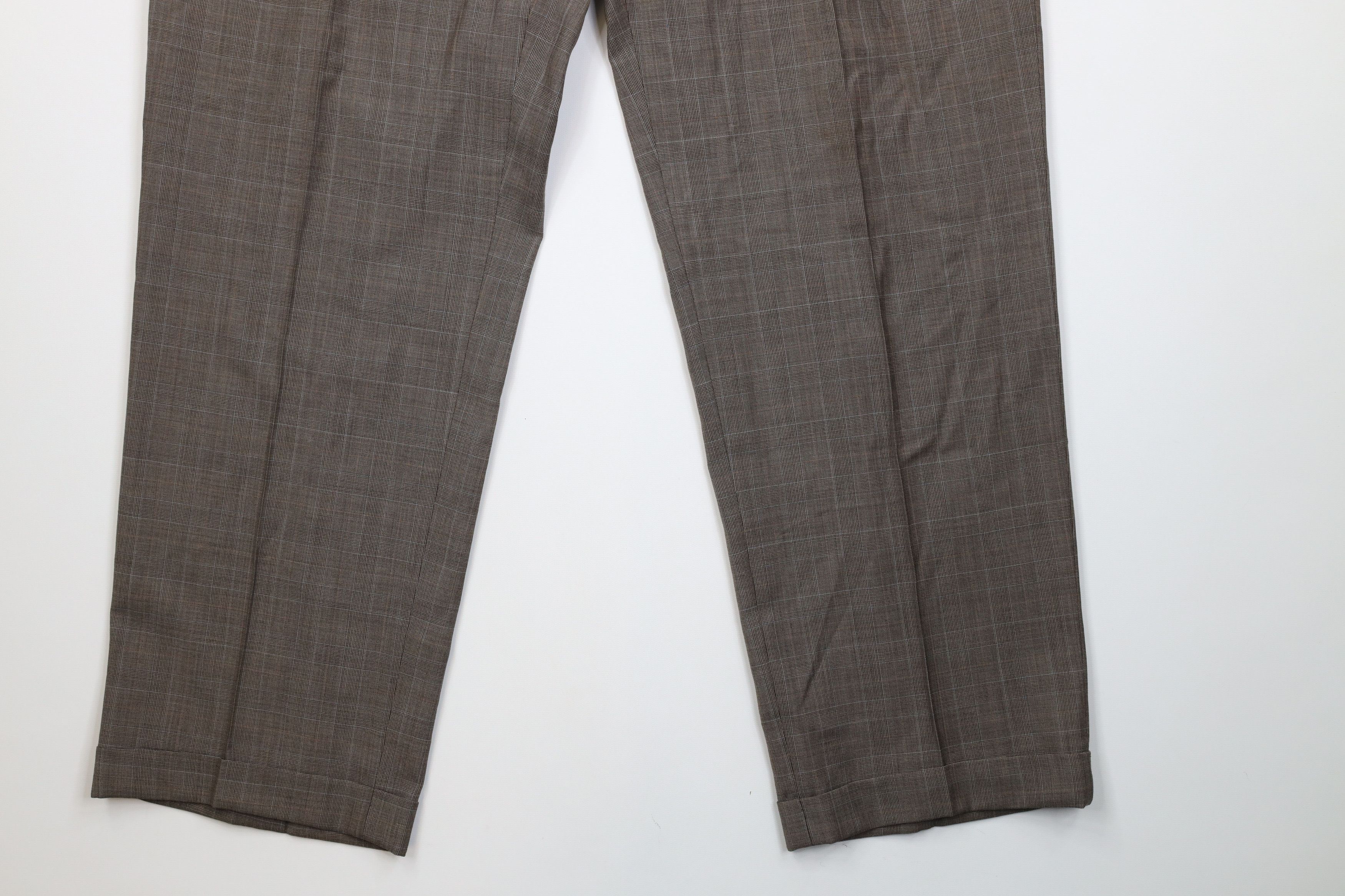 Vintage Vintage 90s Y2K Streetwear Knit Wide Leg Chino Pants Plaid Size US 36 / EU 52 - 5 Thumbnail