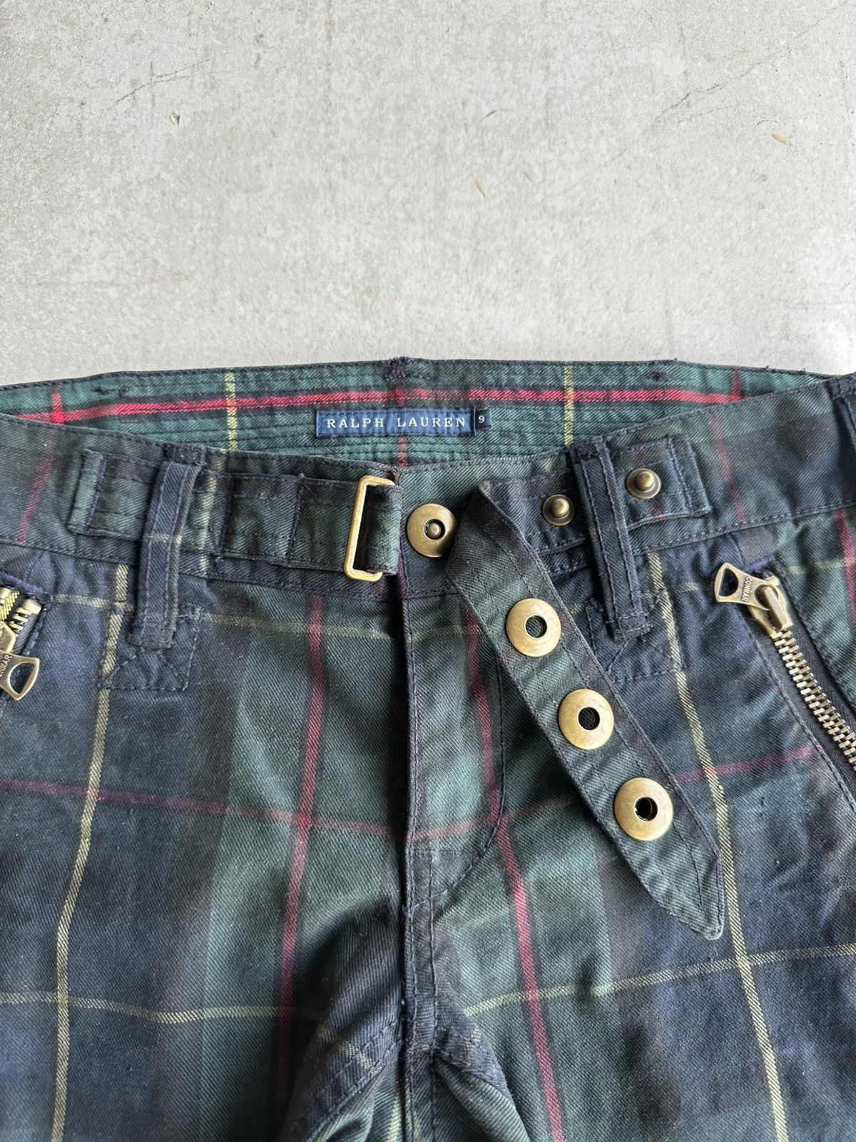 RRL Ralph Lauren RARE🔥🔥 Vintage RALPH LAUREN Check Tartan Bondage Punk Conmar Size US 30 / EU 46 - 10 Thumbnail