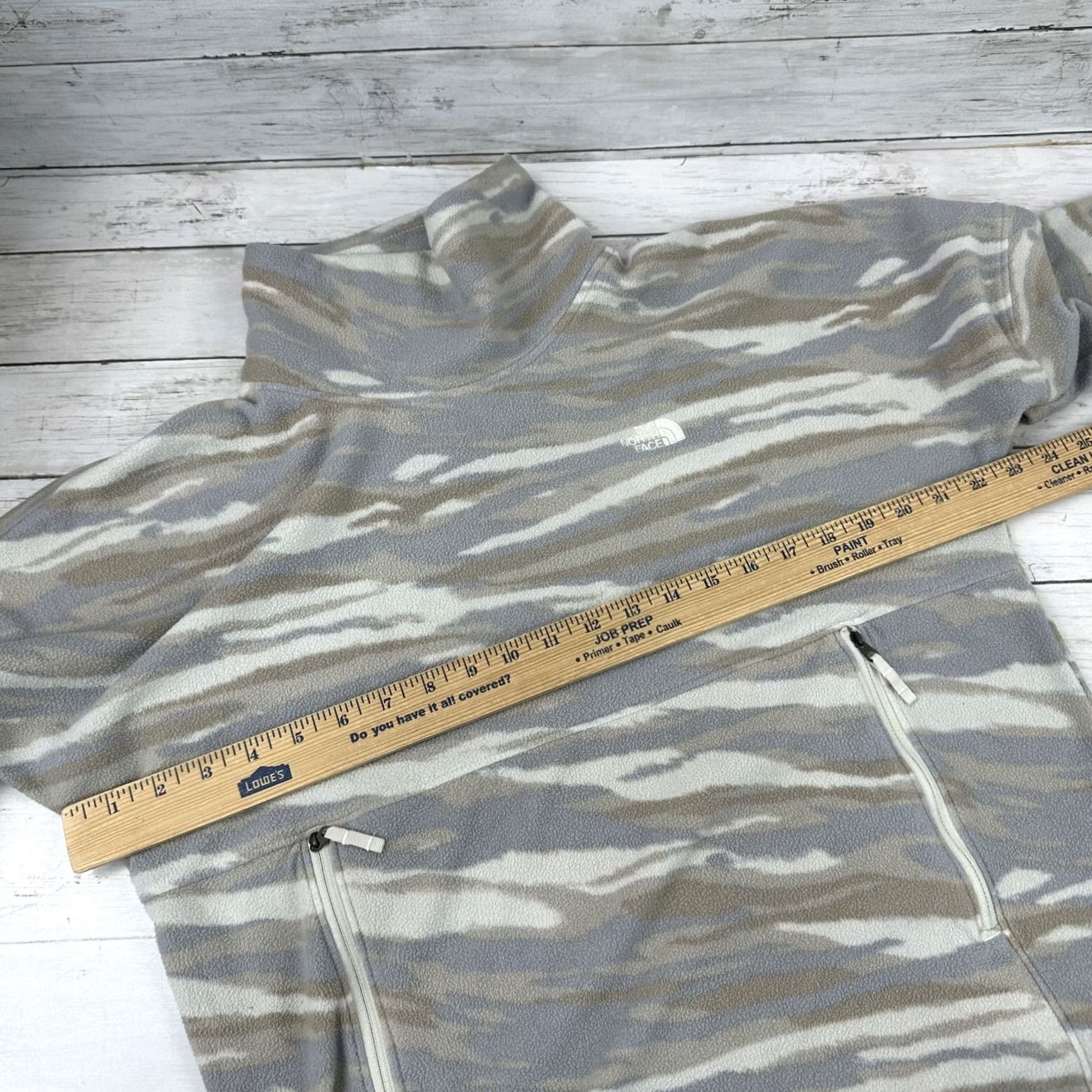 The North Face THE NORTH FACE Women's Gray Camouflage Pullover Fleece Size Large Size L / US 10 / IT 46 - 7 Thumbnail