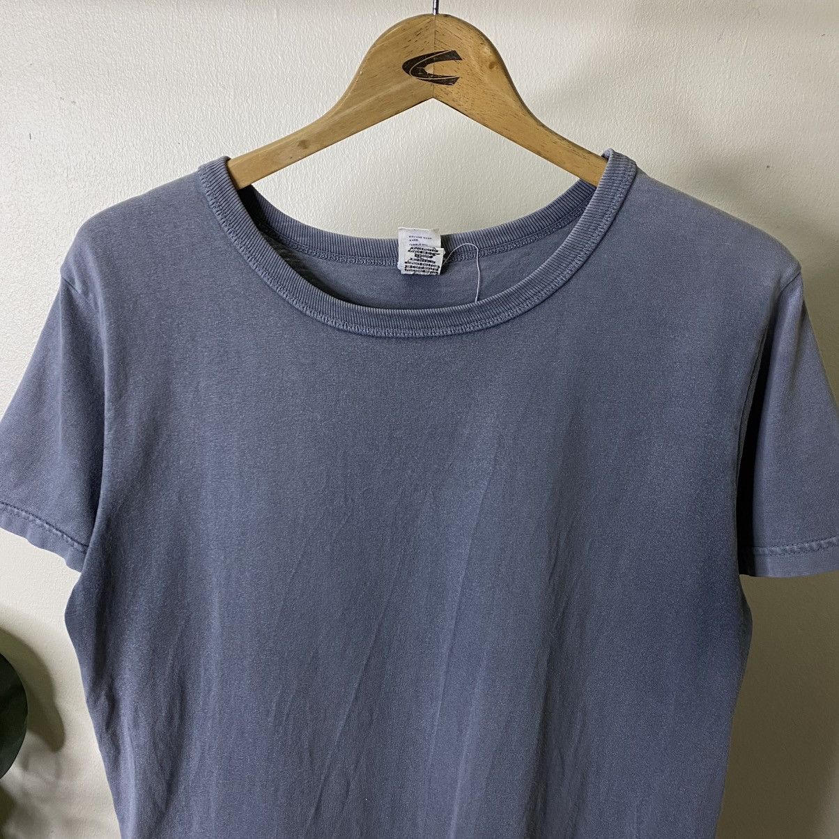 Denime Denime Japan Washed Blue Blank T Shirt Made in Japan Size US M / EU 48-50 / 2 - 2 Thumbnail
