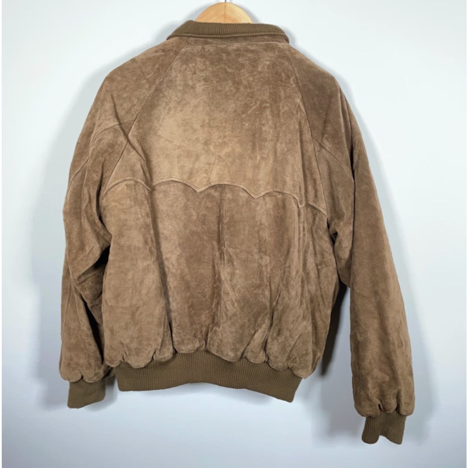 Vintage VINTAGE Huntington Bomber Jacket Leather Men's XL Brown Tartan Plaid Lining 90s Retro Classic Size US XL / EU 56 / 4 - 2 Thumbnail
