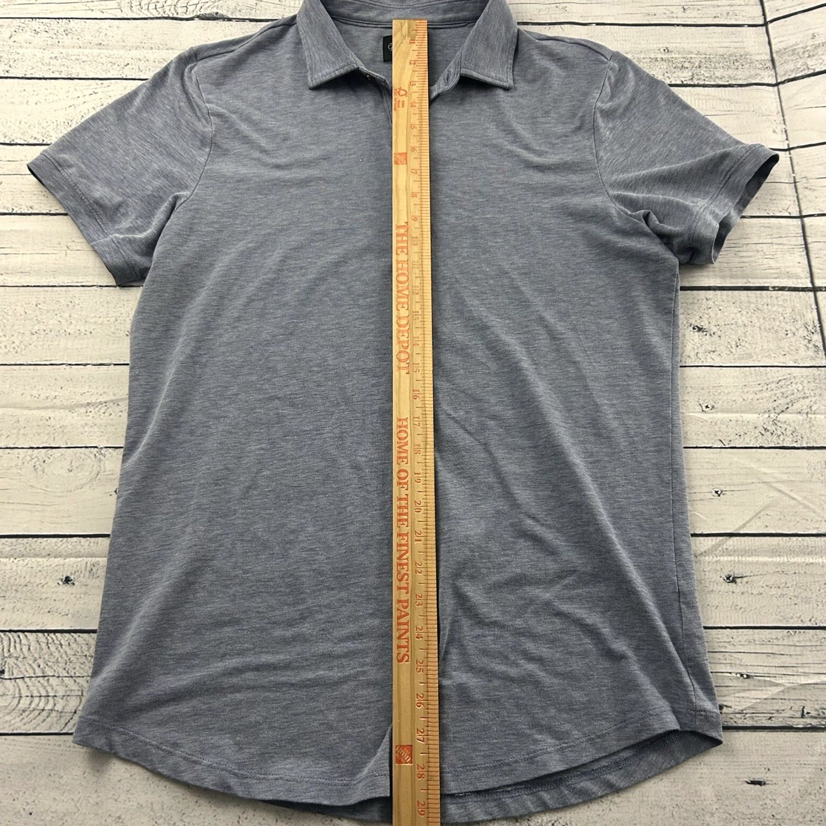 Cuts Cuts Button Front Polo Shirt Men’s Large Blue Short Sleeve Drop Hem Size US L / EU 52-54 / 3 - 3 Thumbnail