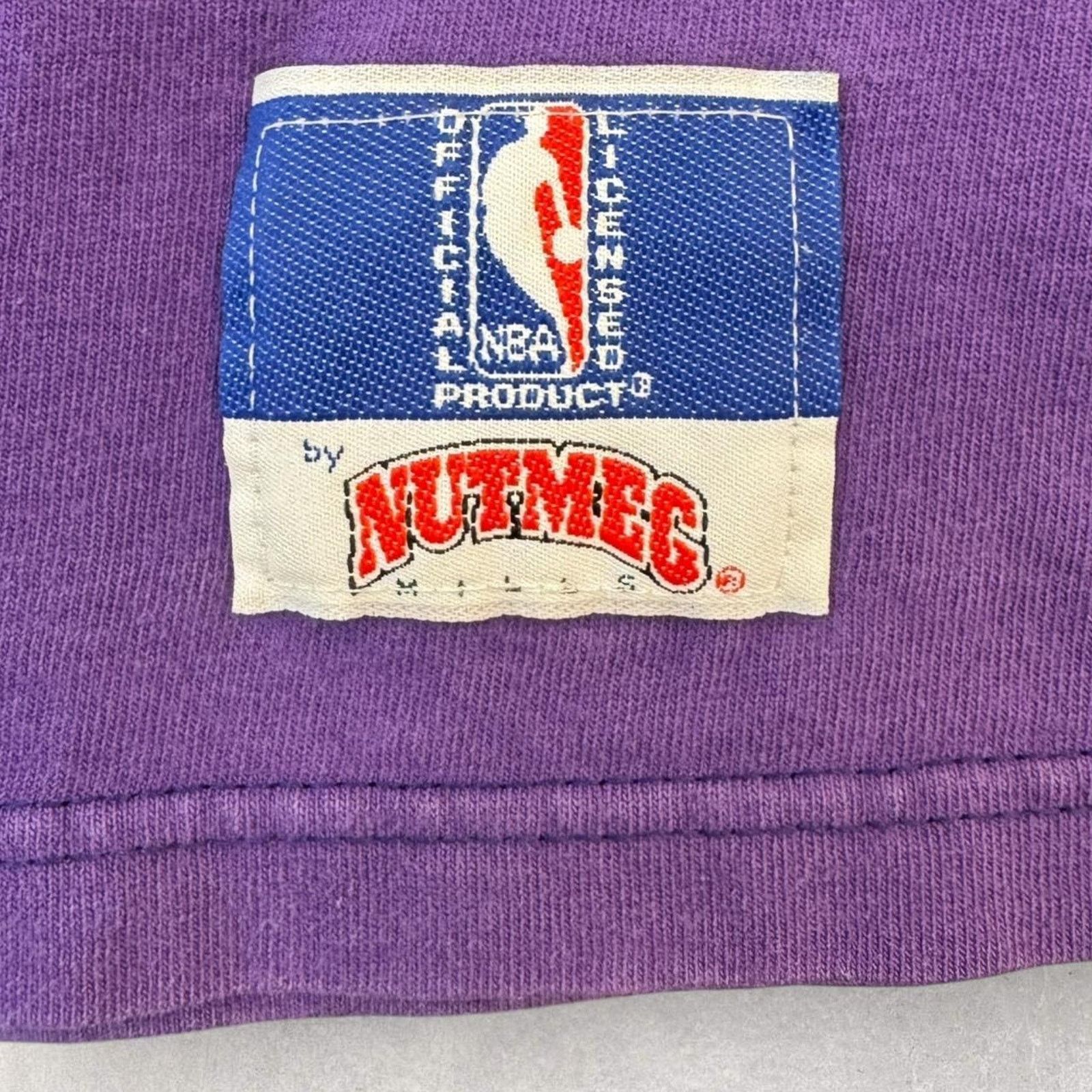 NBA × Nutmeg Vintage 90s Phoenix Suns purple graphic tee Size US XL / EU 56 / 4 - 5 Thumbnail