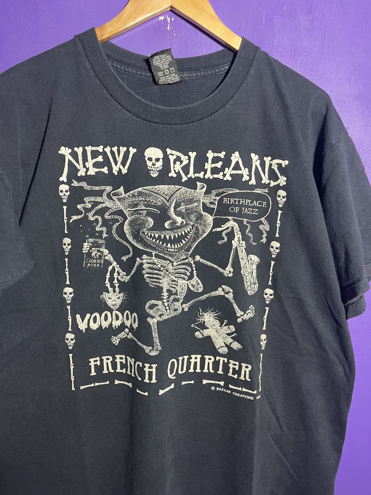 Vintage Vintage 1991 New Orleans voodoo demon art t-shirt Size US XL / EU 56 / 4 - 3 Thumbnail