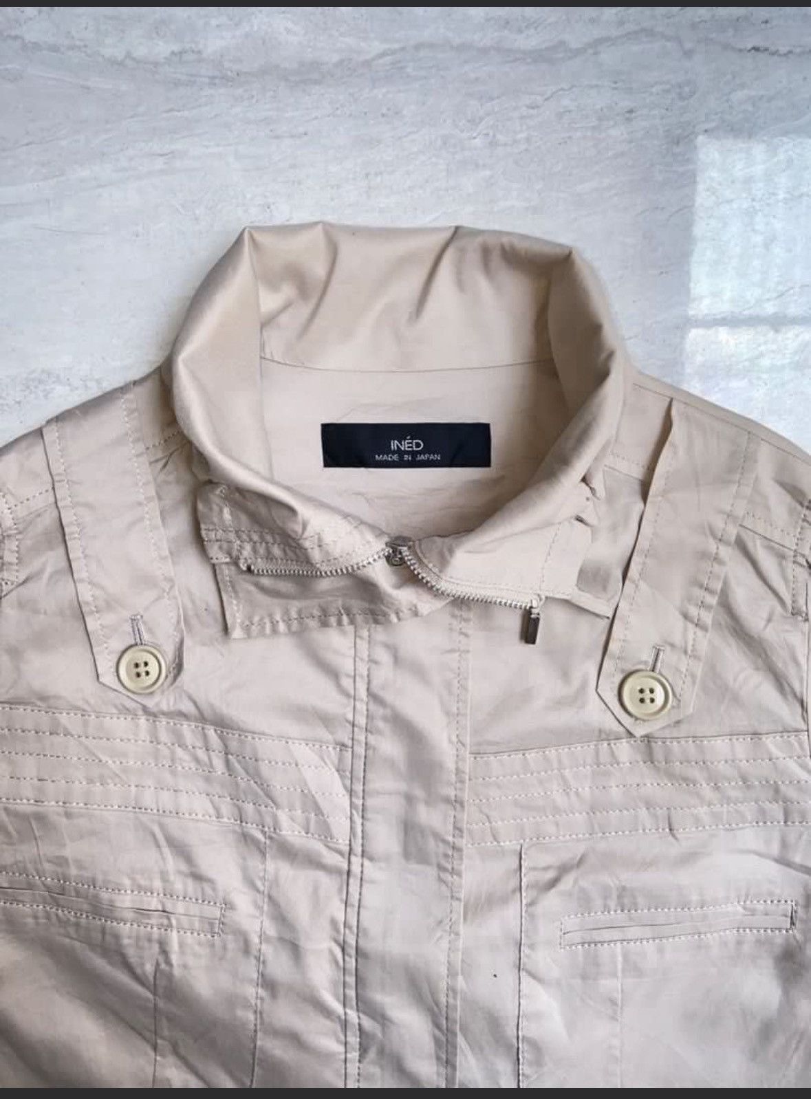 Other Ined Yohji Yamamoto Beige Zipper Jacket Size US S / EU 44-46 / 1 - 3 Thumbnail