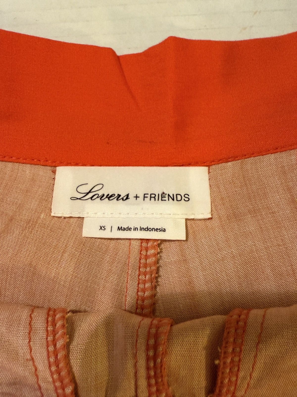 Lovers and Friends Lovers + FRIENDS Orange Colorblock Rayon Wide Leg Capri Pant Size 26" / US 2 / IT 38 - 2 Thumbnail