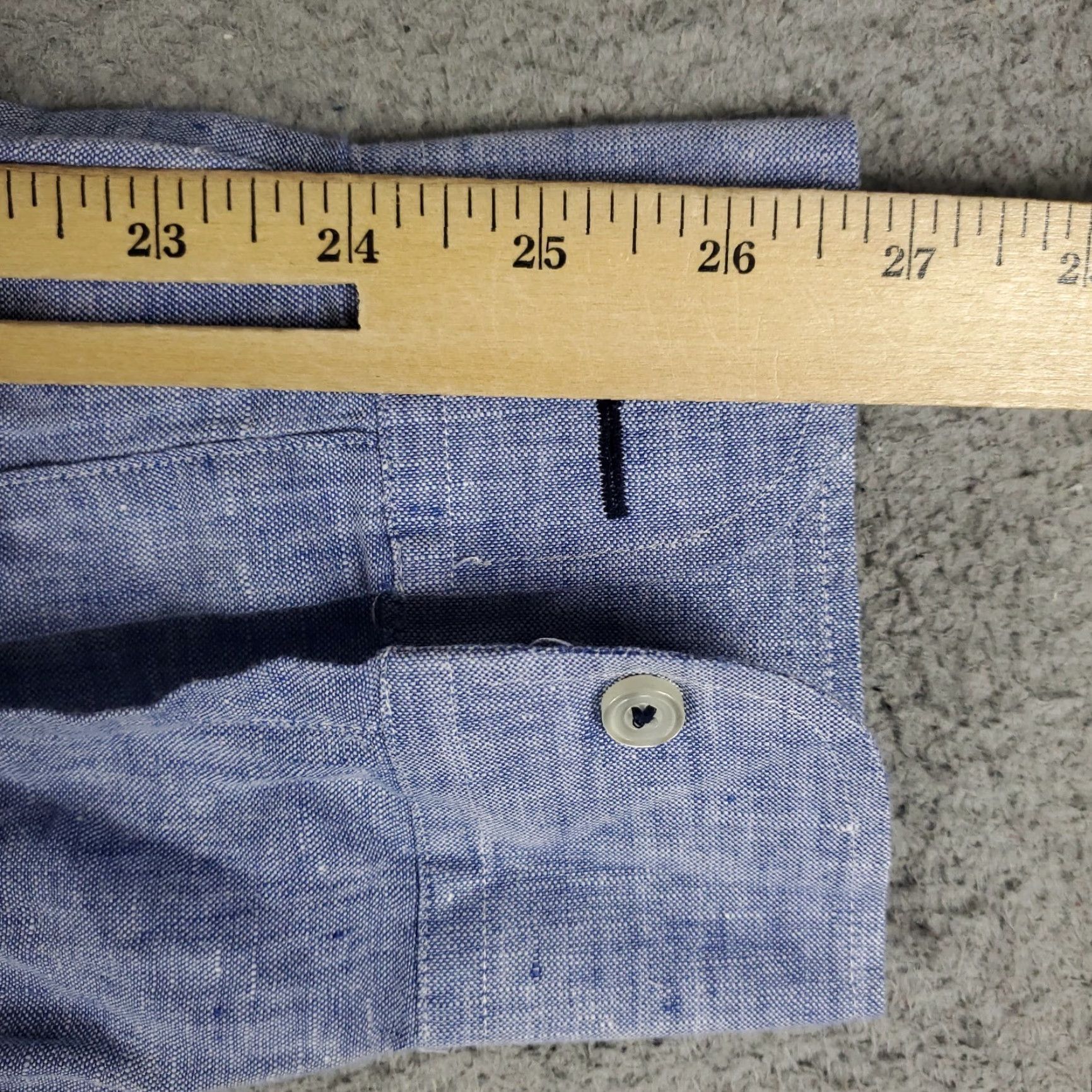 UNTUCKit UNTUCKit Shirt Mens 3XL Blue Linen Button-Up Long Sleeve Jacket? Size US XXL / EU 58 / 5 - 6 Thumbnail