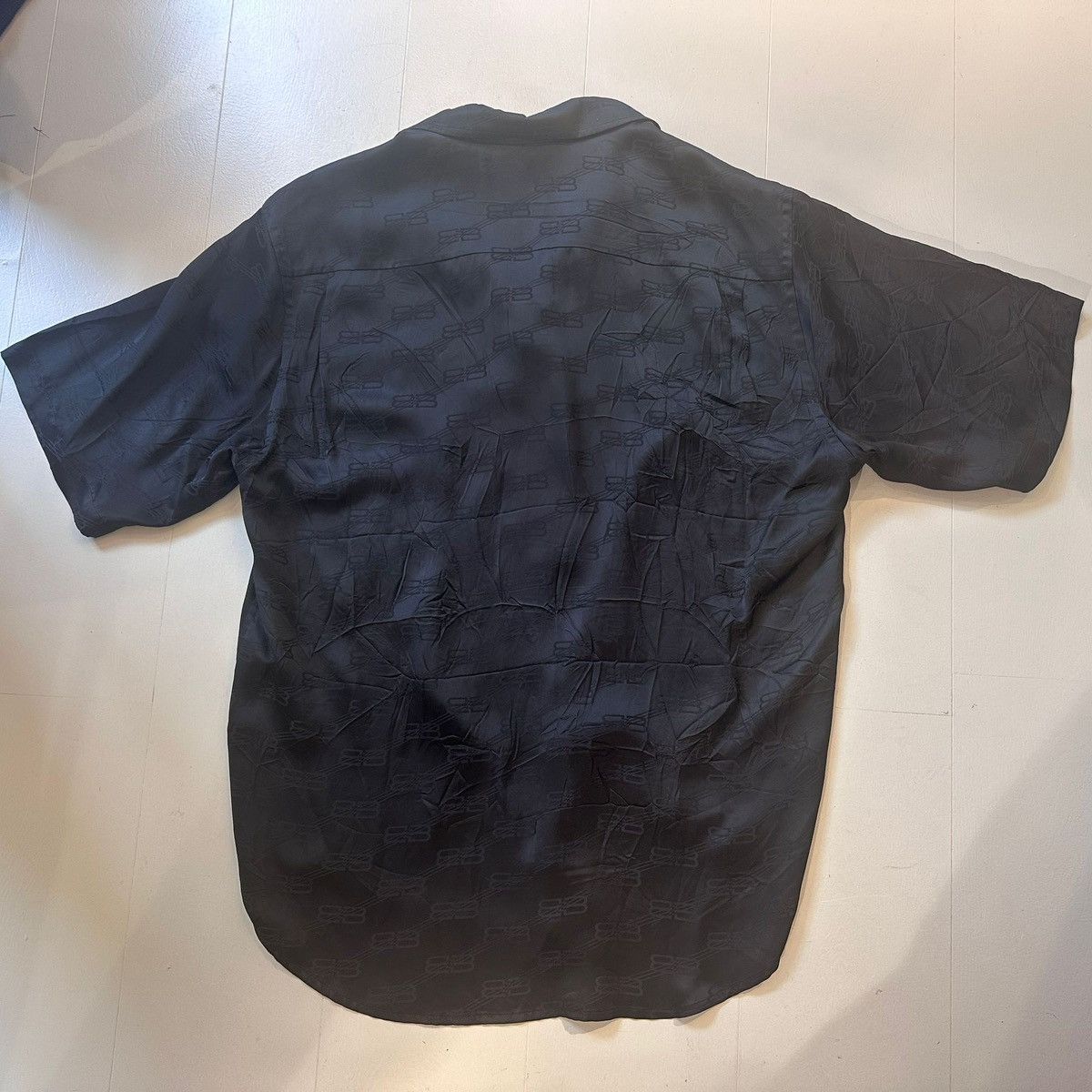 Balenciaga Balenciaga BB Monogram viscose jacquard shirt black Size US M / EU 48-50 / 2 - 2 Thumbnail