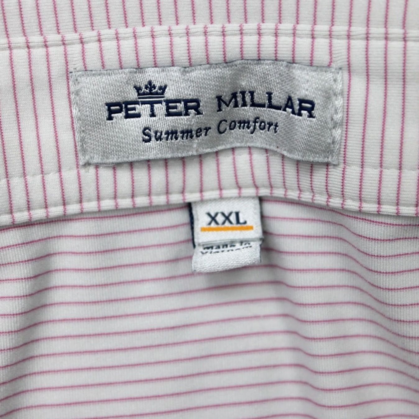 Peter Millar Peter Millar Polo Shirt Mens 2XL Pink/White Summer Comfort Halford Performance Shirt Polo Shirt Men 2XL Pink White Summer Comfort Mens Size US XXL / EU 58 / 5 - 7 Thumbnail