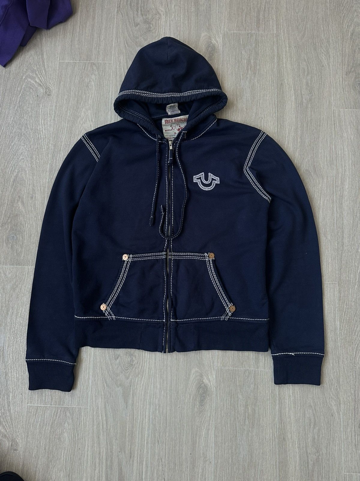 True Religion Vintage True Religion zip hoodie 90s Size US XL / EU 56 / 4 - 1 Thumbnail
