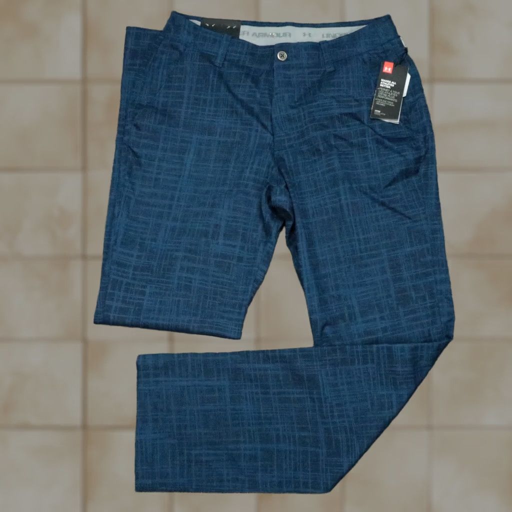 Under Armour Under Armour Pants Mens 32x32 Blue Golf Plaid Straight Leg UA Match Play Print Size US 32 / EU 48 - 1 Thumbnail