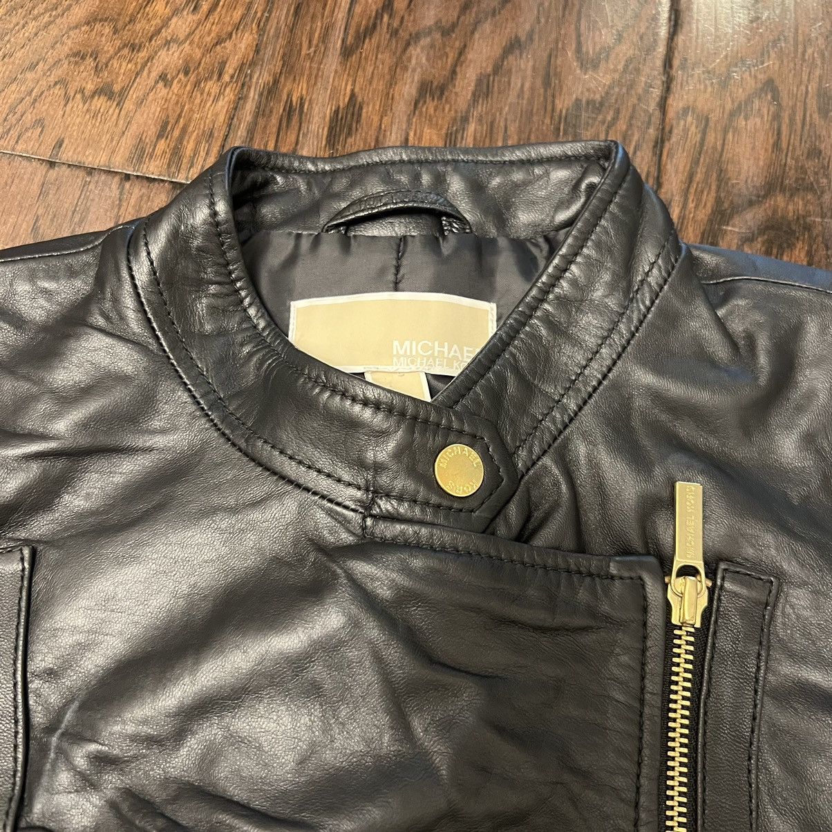 Michael Kors Michael Kors Leather Women’s Full Zipper Jacket Size L / US 10 / IT 46 - 7 Thumbnail