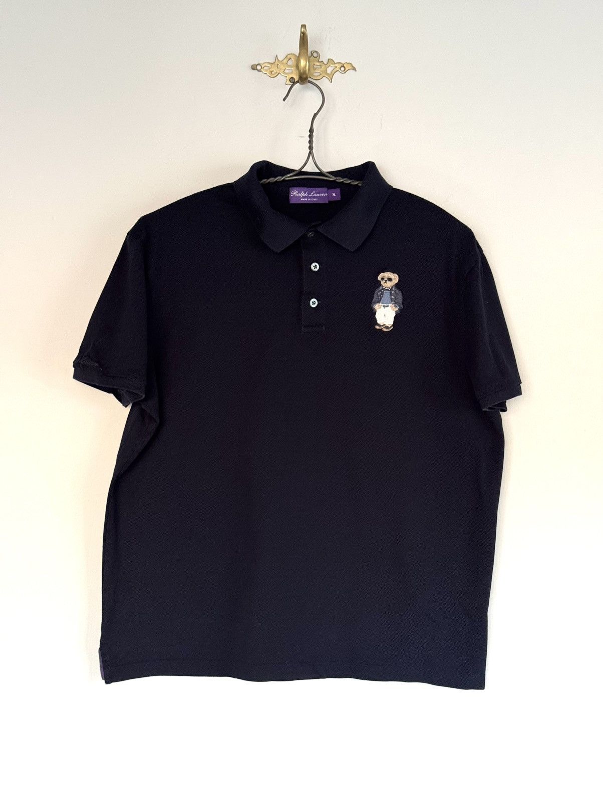 Ralph Lauren Purple Label Ralph Lauren Purple Label teddy bear pique polo navy blue XL Size US XL / EU 56 / 4 - 3 Thumbnail