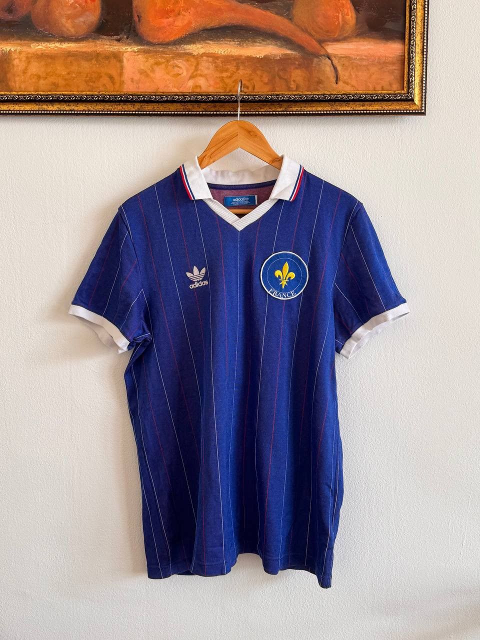 image of Adidas France 1982 Platini 10,soccer Jersey,football Shirt in Blue, Men's (Size Large)