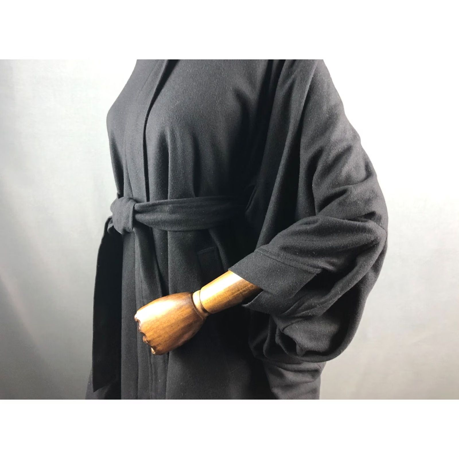 Vintage V AVE SHOE REPAIR Coat Women's Wool Full Zip Belted Black S Size S / US 4 / IT 40 - 6 Thumbnail