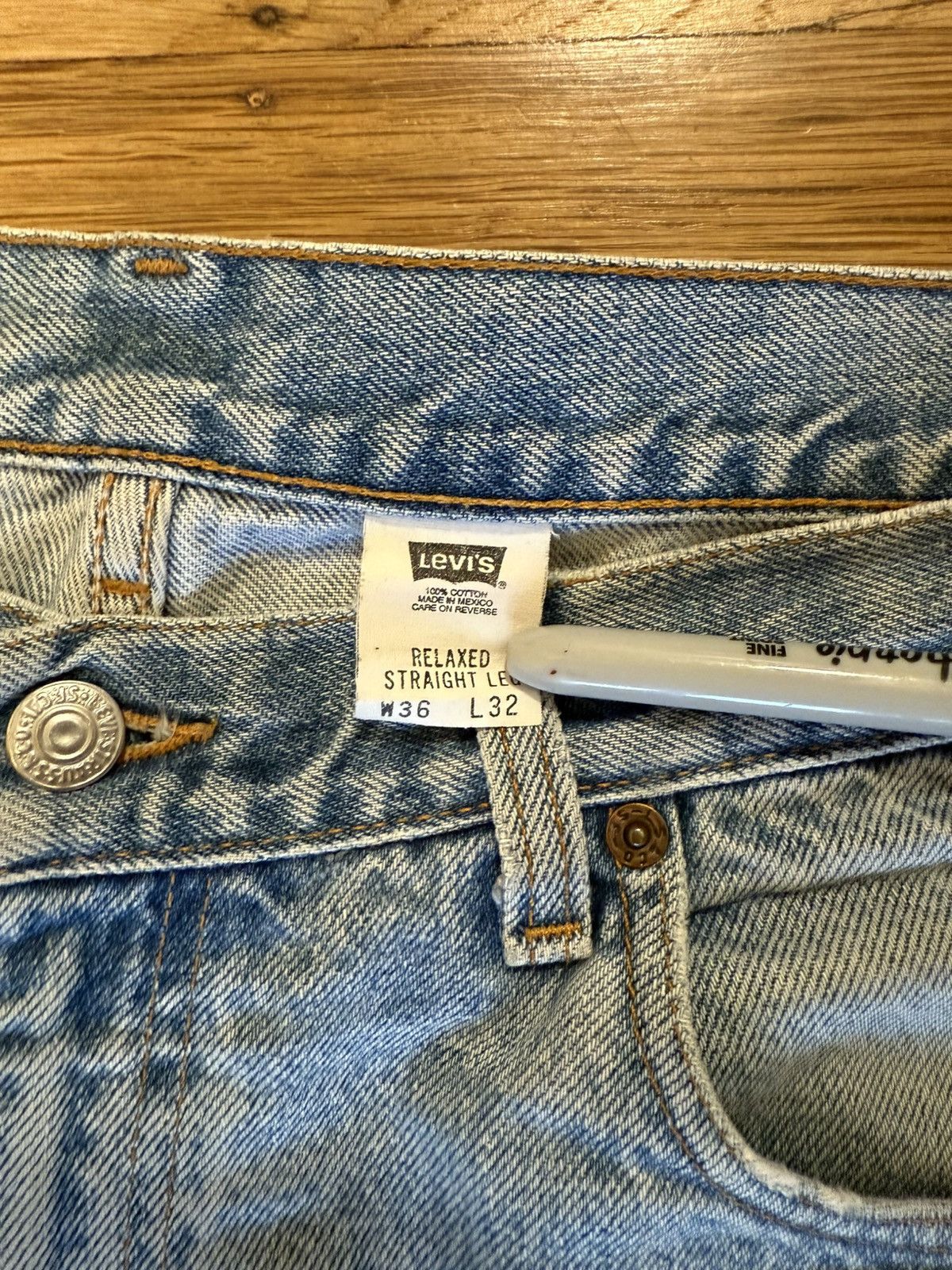 Levi's Vintage Levi’s 36 x32 Relaxed Straight Leg Denim Red Tab 90s Size US 36 / EU 52 - 3 Thumbnail