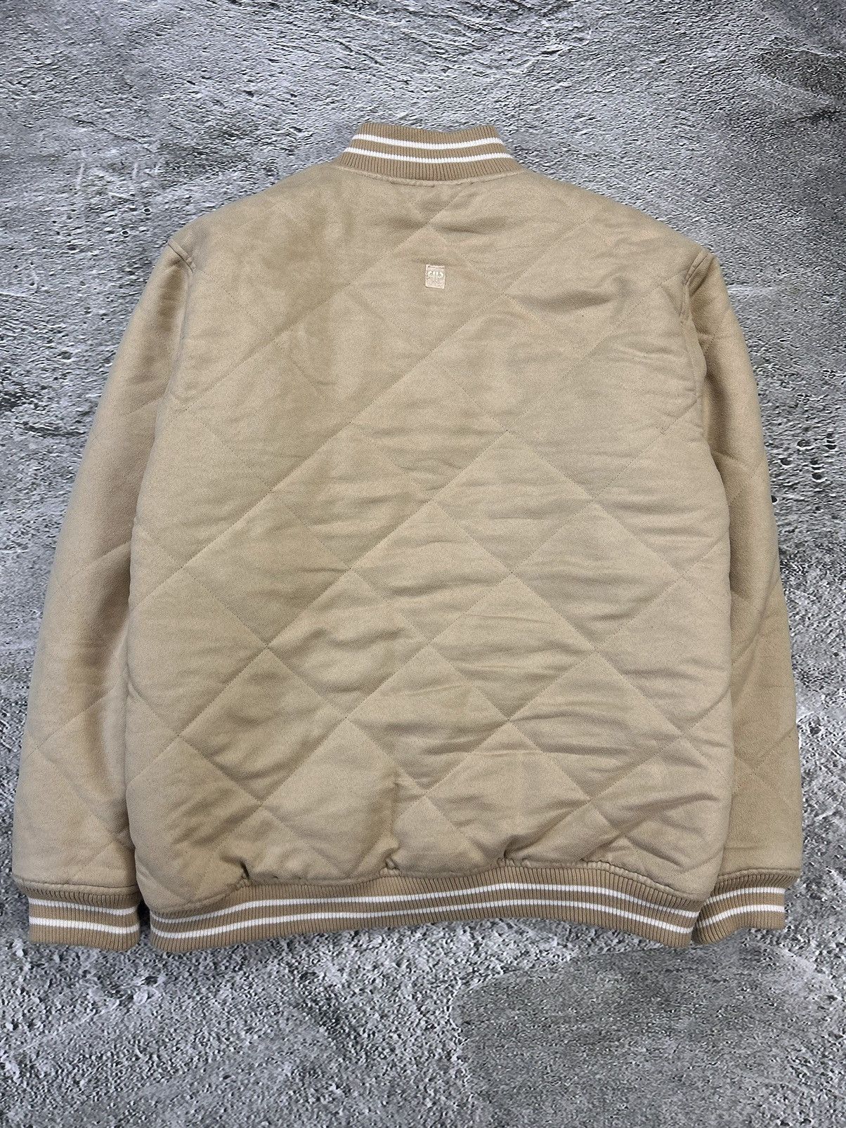 Marc Buchanan Pelle Pelle jacket big logo 90s beige bomber varsity Size US XL / EU 56 / 4 - 6 Thumbnail