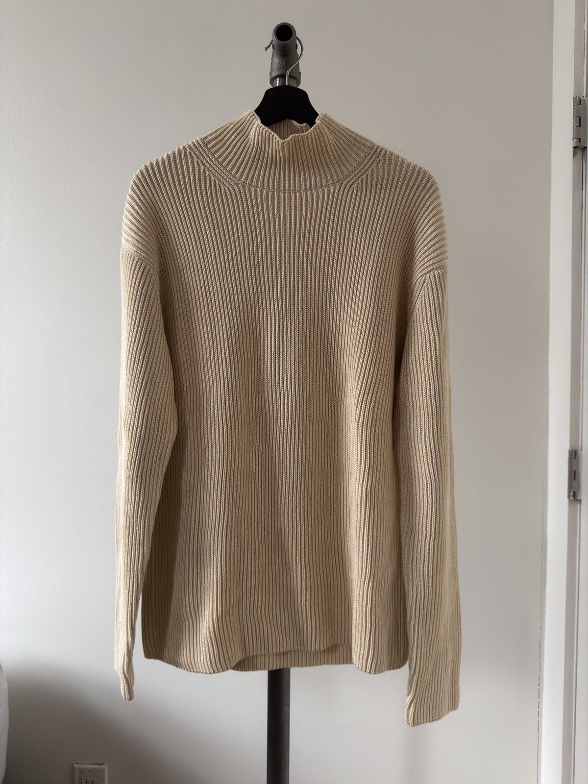 Y's for Men Ivory Cotton Turtleneck Size US M / EU 48-50 / 2 - 1 Thumbnail