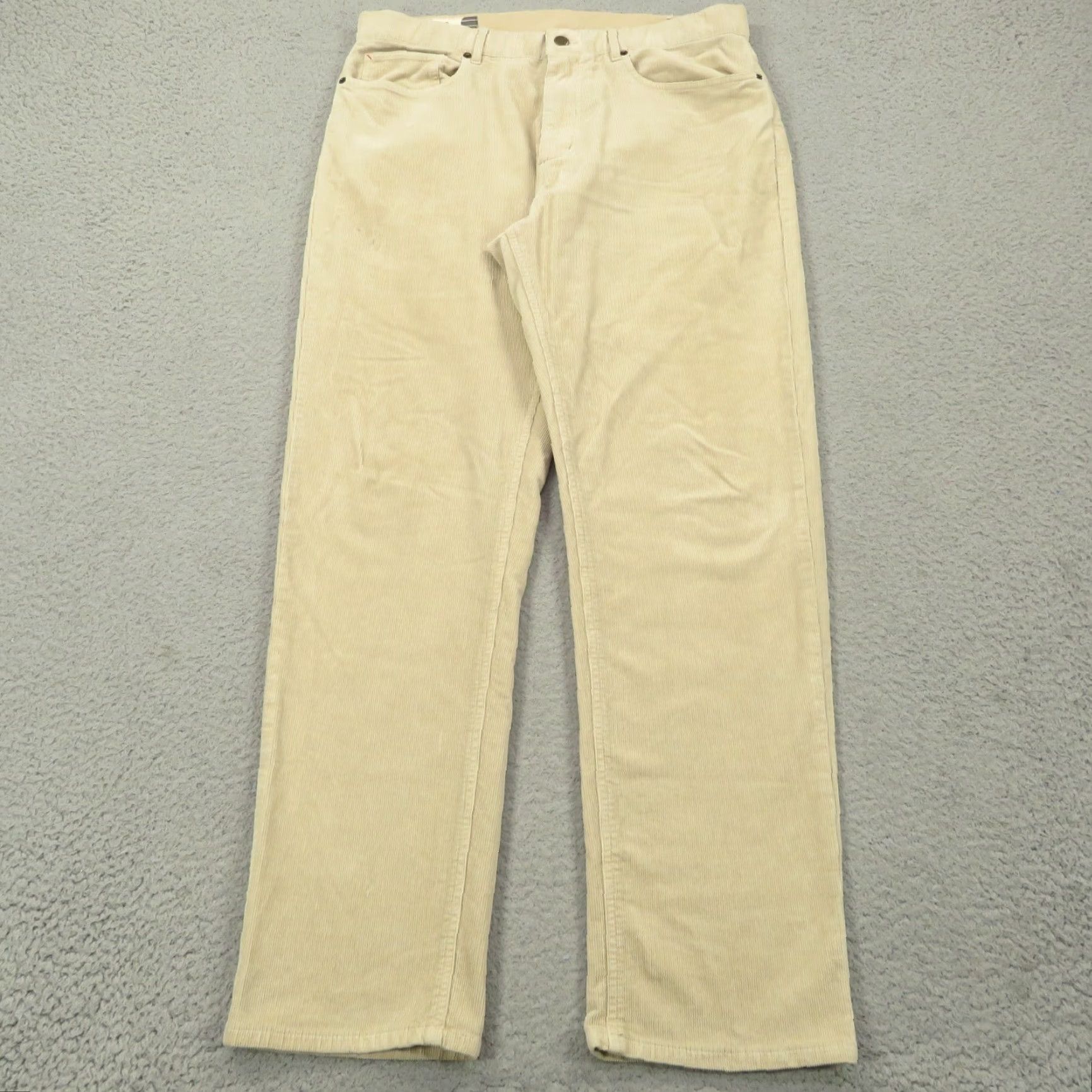 Marine Layer Marine Layer Pants Mens 34x32 Khaki Corduroy Relaxed Fit 5 Pocket Chinos Stretch Size US 34 / EU 50 - 2 Thumbnail