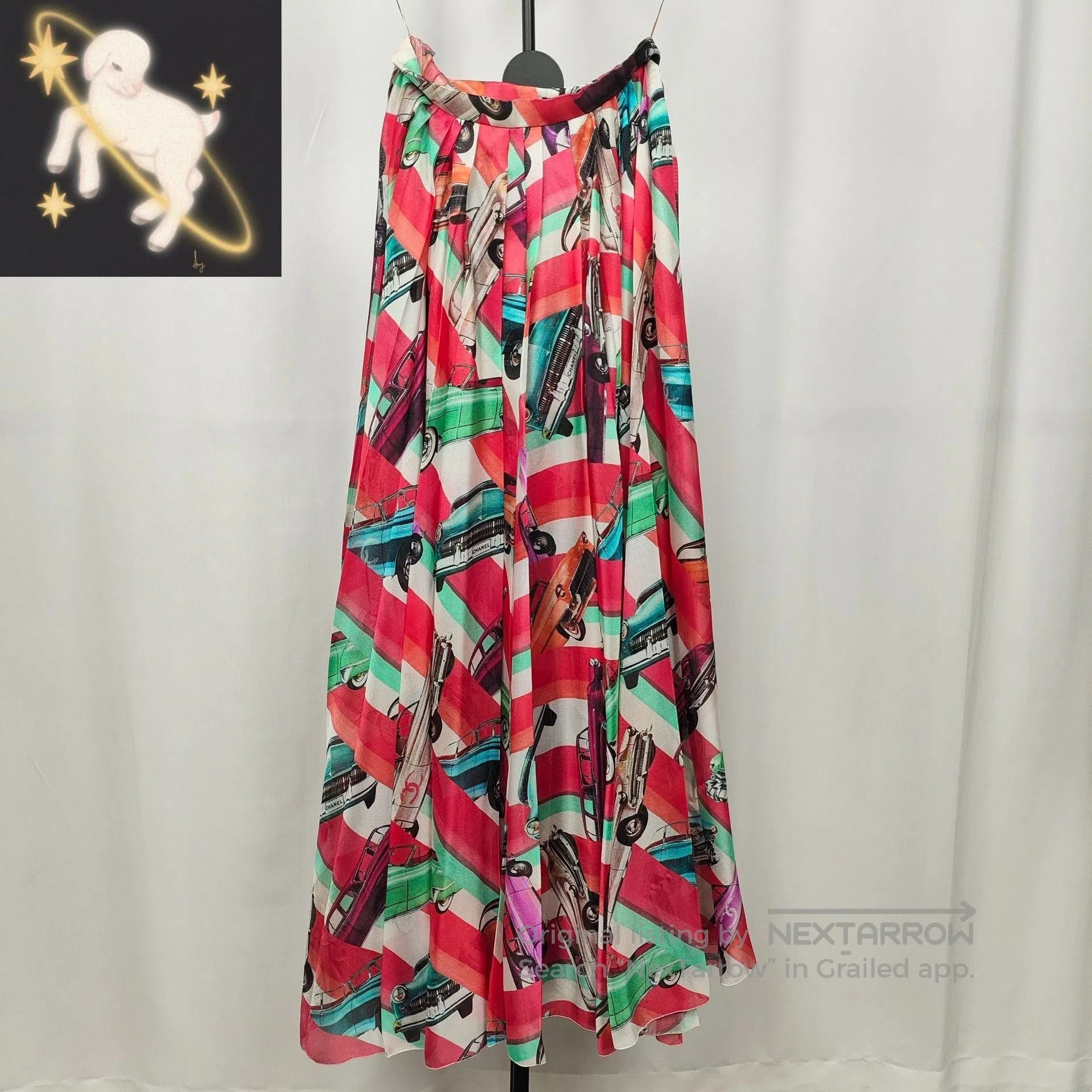 Chanel Chanel Cuba Show Racing Car Print Skirt. Size 33" - 1 Thumbnail