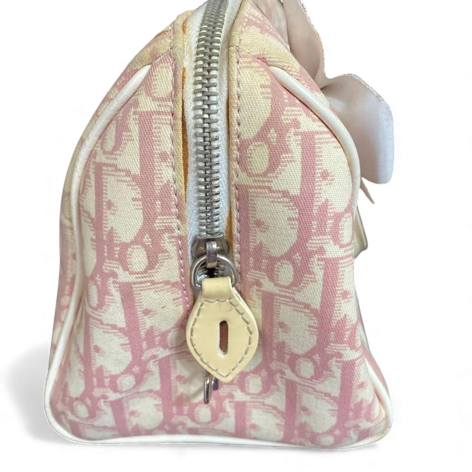 Other Dior - Pink Monogram Satchel Bag Floral Butterfly Size ONE SIZE - 4 Thumbnail