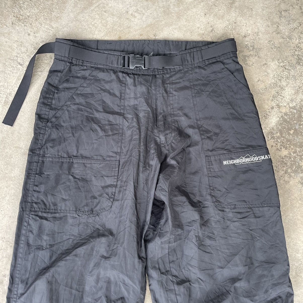 Japanese Brand × Neighborhood × Vintage 🔥Pick🔥🇯🇵Neighborhood 6 Pocket Draw String Running Track Pants Size US 34 / EU 50 - 2 Thumbnail