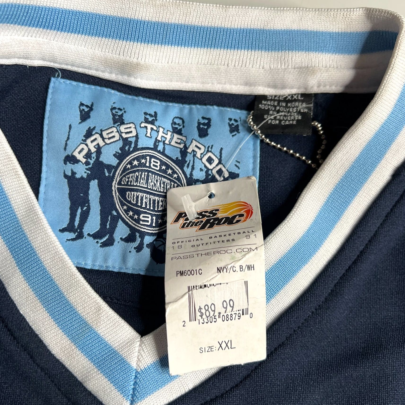 Vintage VINTAGE Pass The Roc Jersey Shirt 2XL Blue 90s Style Basketball NWT Mens Shirt Size US XXL / EU 58 / 5 - 5 Thumbnail