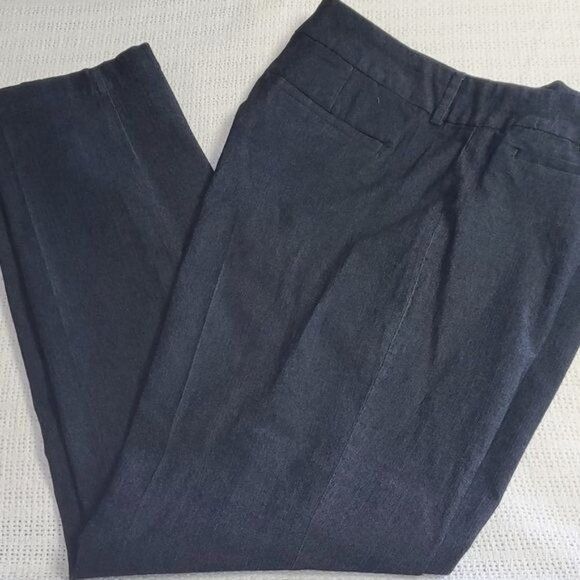 Designer Attyre New York Kerry High Rise Belt Looped Dark Blue Sz 16 Size 38" / US 16 / IT 52 - 1 Thumbnail