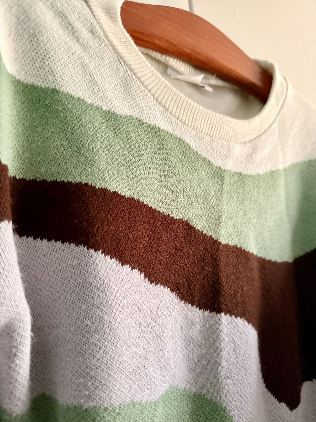 Other Sisters + Seekers Abstract Wavy Knit Sweater - L - Madein UK Size US L / EU 52-54 / 3 - 2 Thumbnail
