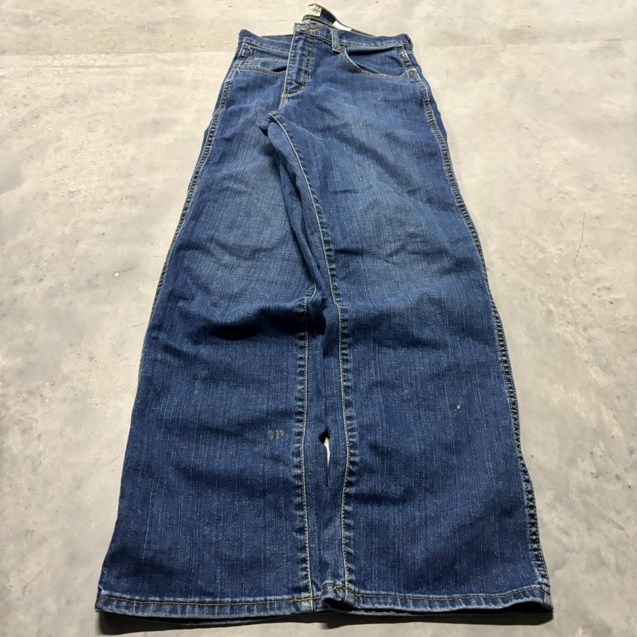 Japanese Brand × Vintage Crazy Vintage Y2K/2000s Grunge Dark Wash Essential Denim Jeans! Size US 32 / EU 48 - 3 Thumbnail