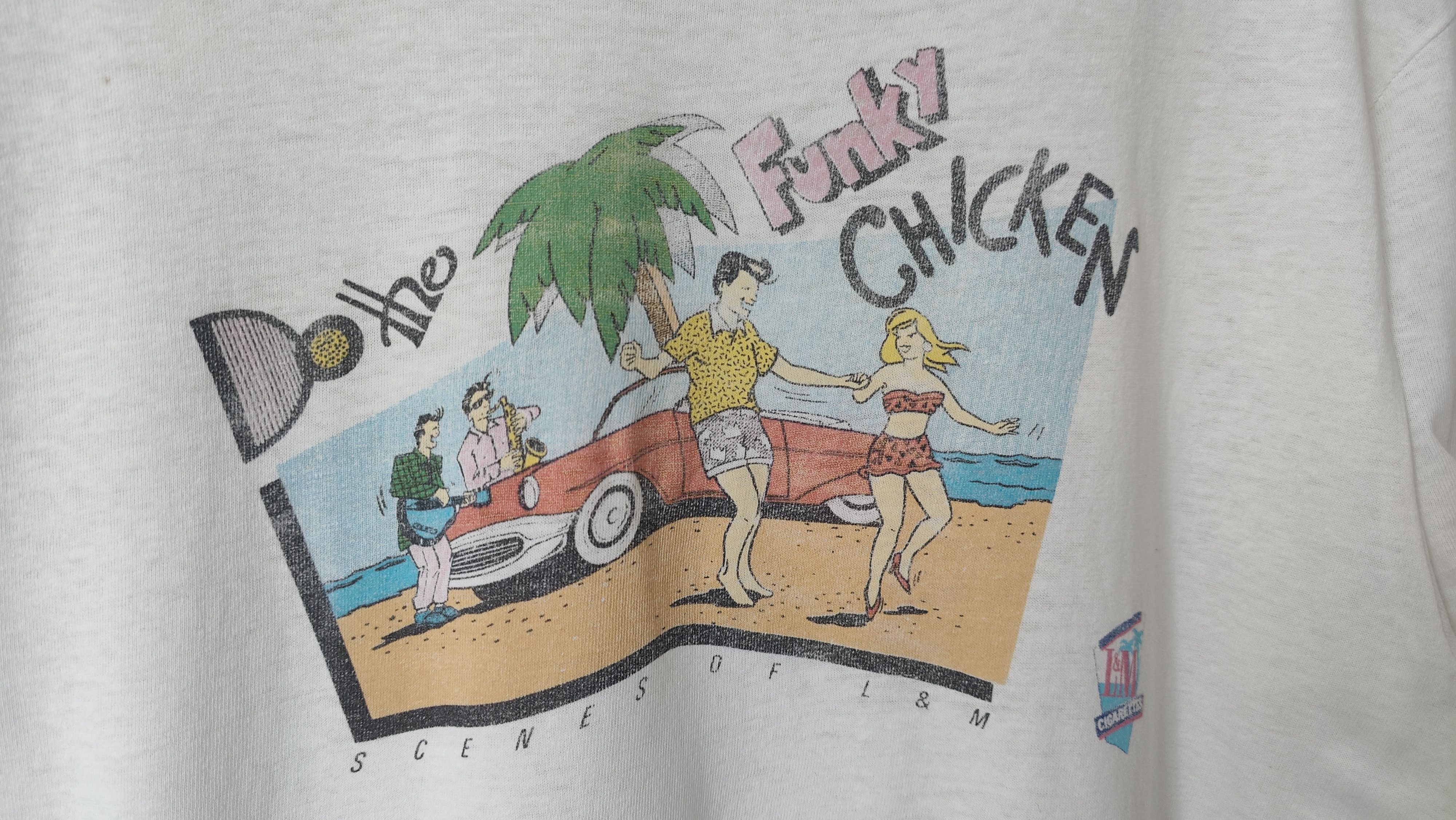 Vintage L&M Cigarettes 80s Do The Funky Chicken Vintage Tshirt Size US XL / EU 56 / 4 - 3 Thumbnail